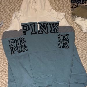 Size small blue white and grey hoodie
